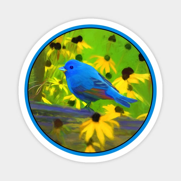 Indigo Bunting Magnet by Alpen Designs